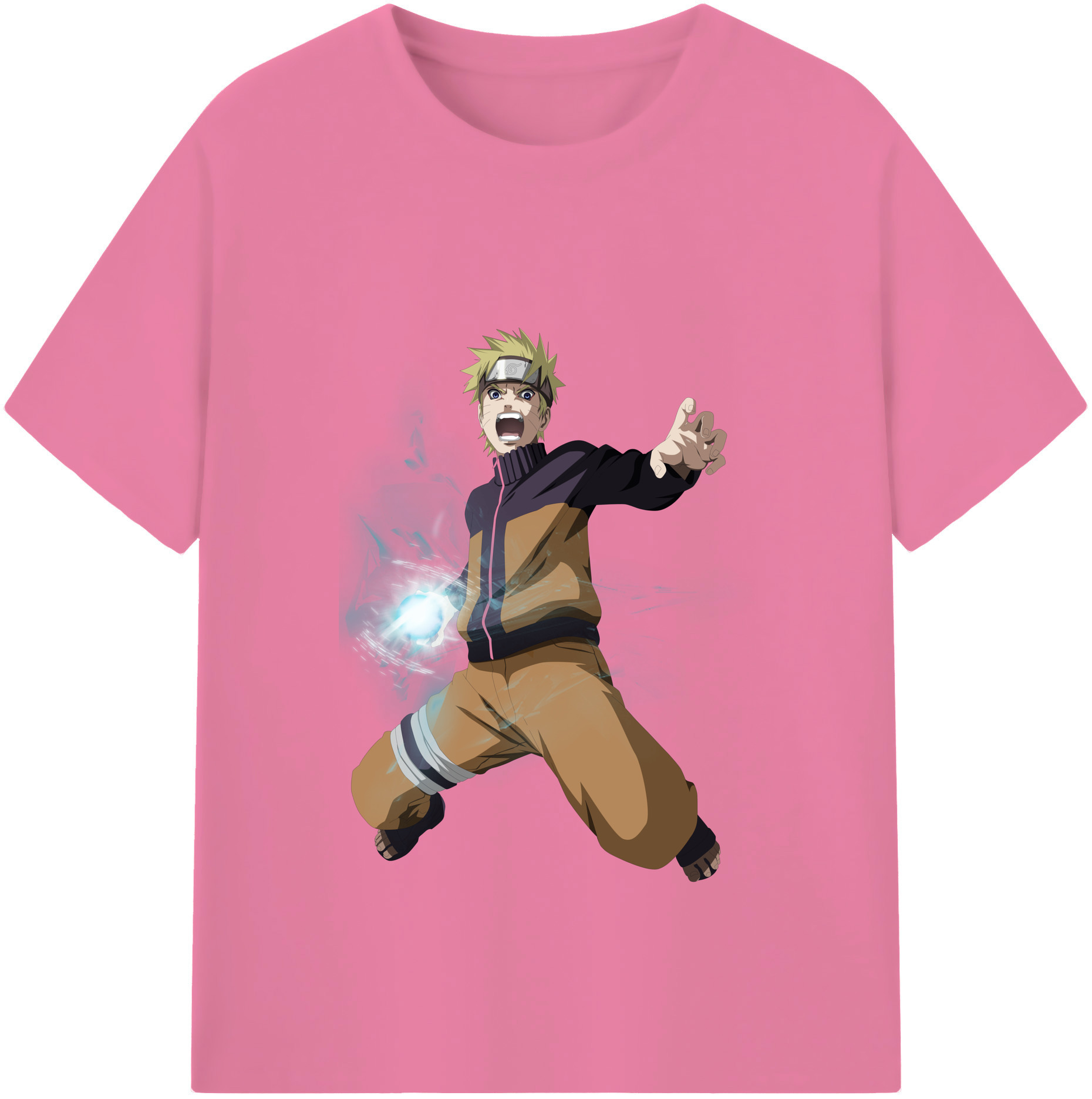 （画像用） NARUTO -ナルト- うずまき ナルト Uzumaki Naruto 綿100％半袖Tシャツ（フロントプリント）